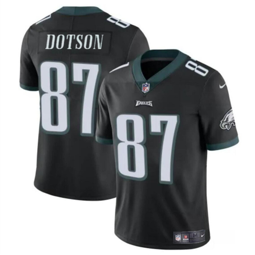Men's Black Philadelphia Eagles #87 Jahan Dotson Vapor Untouchable Limited Stitched Football Jersey